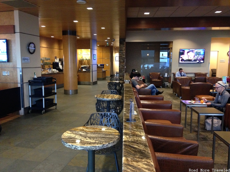 Alaska Lounge LAX - small tables
