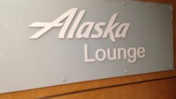 Alaska Lounge LAX welcome sign