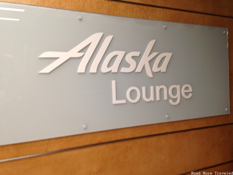 Alaska Lounge LAX welcome sign