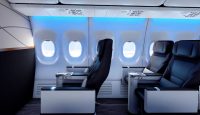 a plane with seats and windows