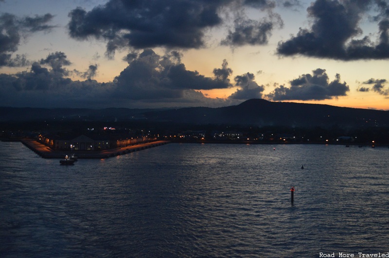 Port of Falmouth, Jamaica at dusk