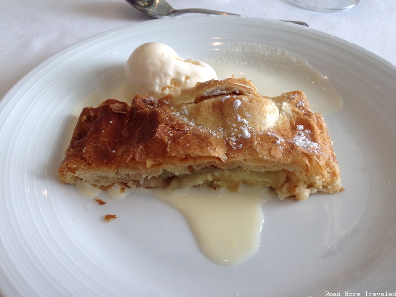 RCCL Liberty of the Season Main Dining - apple tart with ice cream