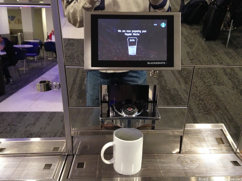 Delta SkyClub JFK Terminal 2 - coffee machine