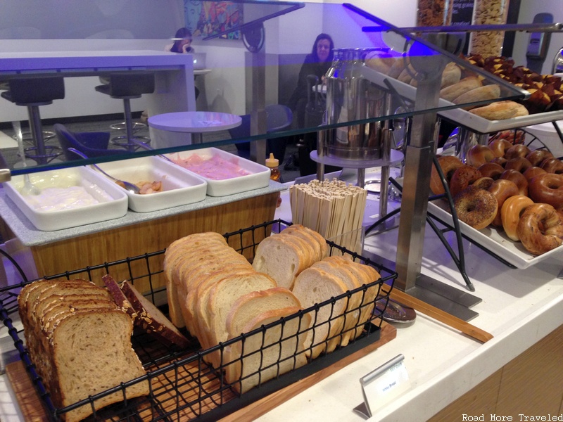 Delta SkyClub JFK Terminal 2 - bread selection