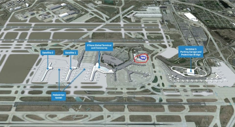 an aerial view of an airport
