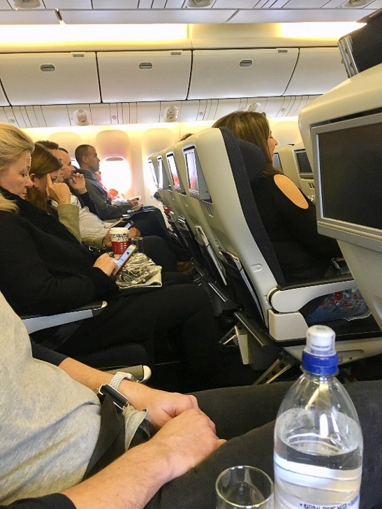 people sitting in an airplane