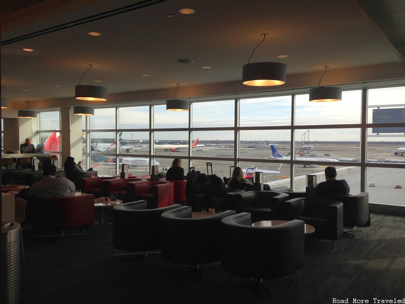 Delta SkyClub JFK Terminal 4 - window seating