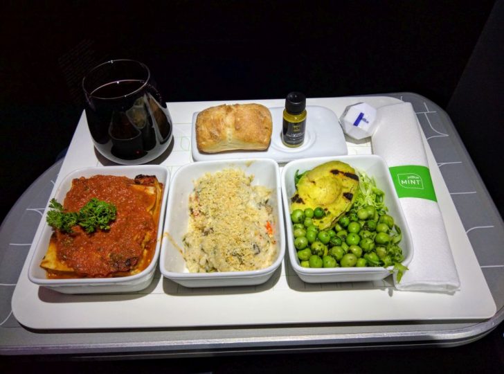 a tray of food on a table