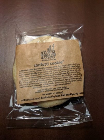 a cookie in a plastic bag