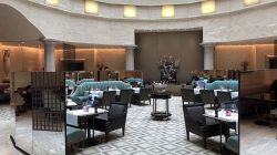 a restaurant with tables and chairs