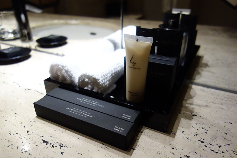 a group of toiletries on a counter