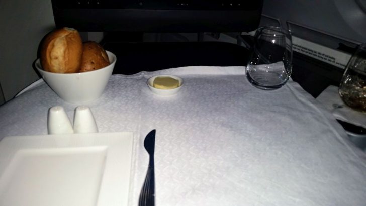 A380 dinner service