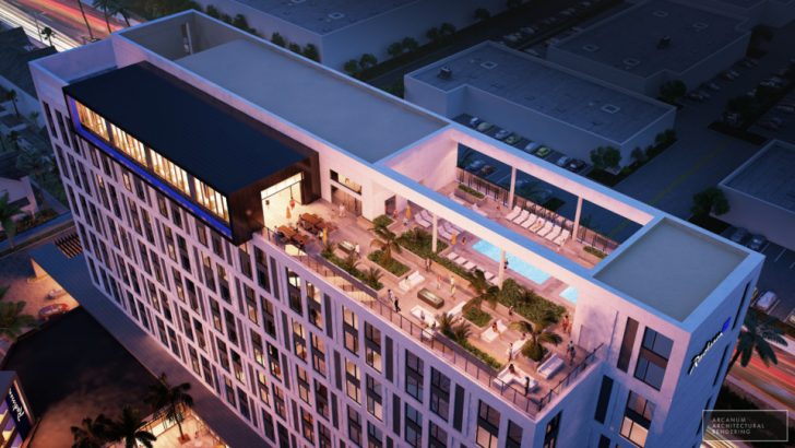 a high angle view of a building