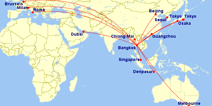 a map of the world with red lines