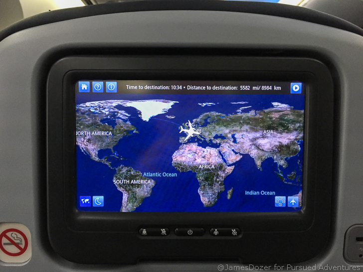 a map on a screen