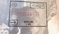 a stamp on a piece of paper