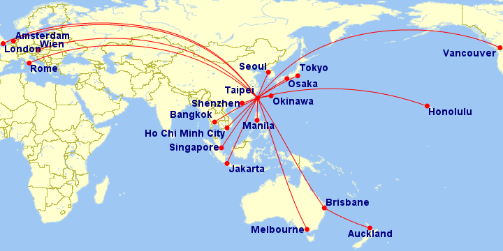 a map of the world with red lines