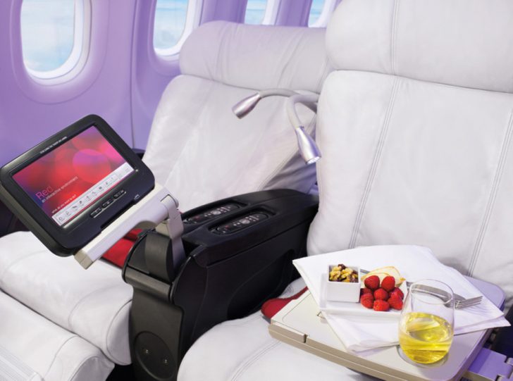 a close-up of a seat in an airplane