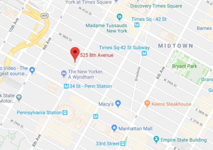 a map with a location pin