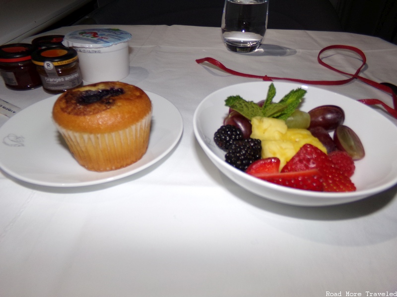 Fresh fruit and muffin