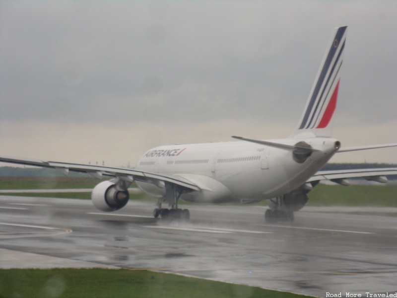 Air France jet preparing for takeoff
