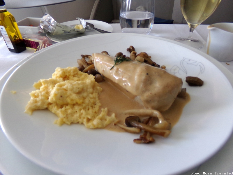 Air France La Première - Landes chicken with poulette sauce