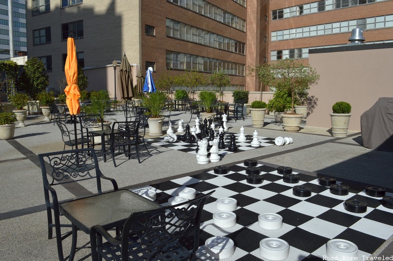 The Roosevelt New Orleans - life-size chess board