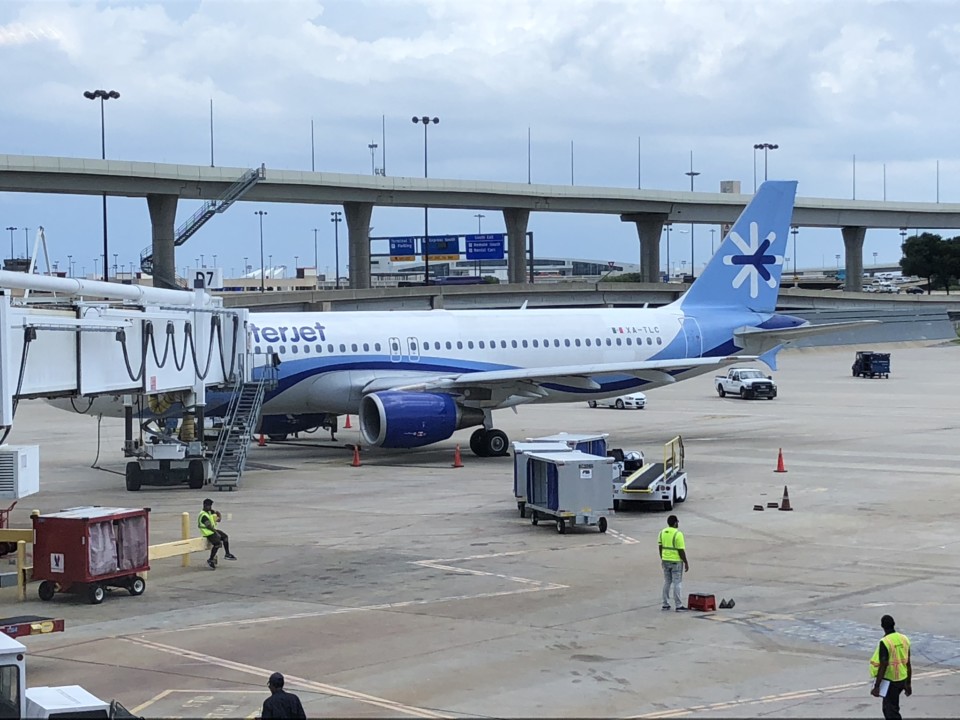 a plane at an airport