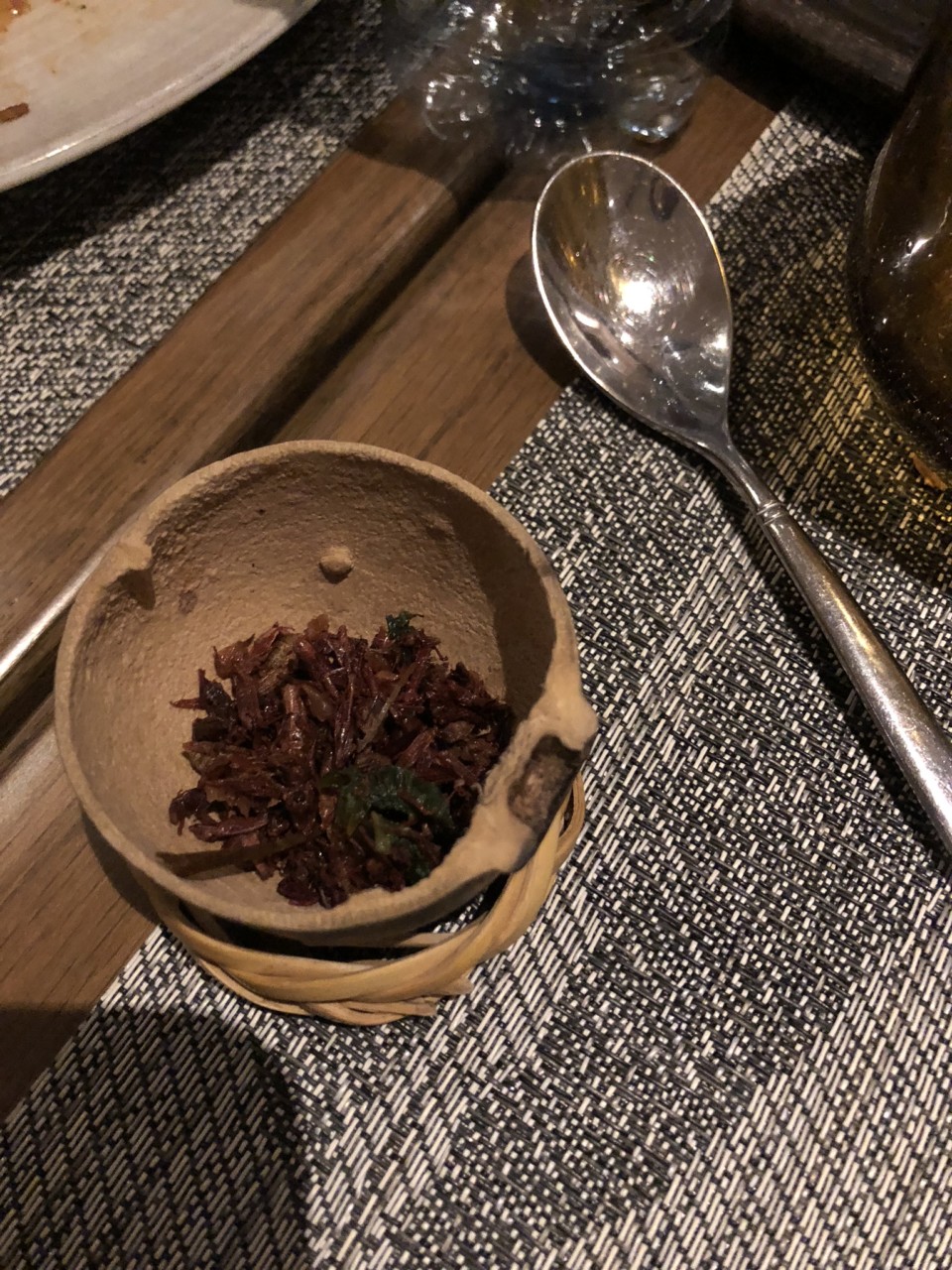 a bowl of food on a table