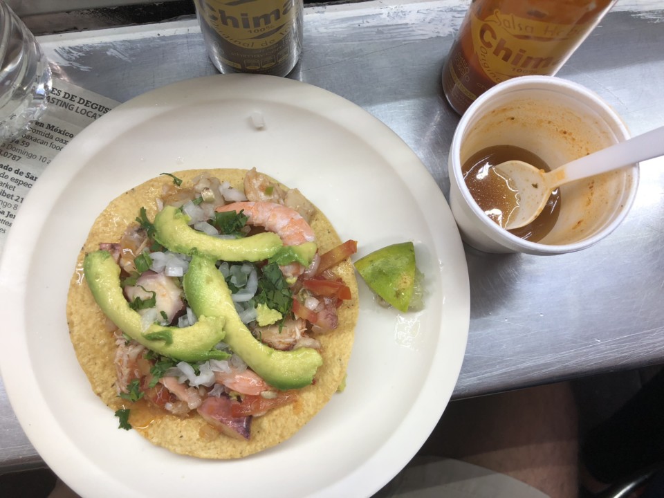 a plate of food on a table