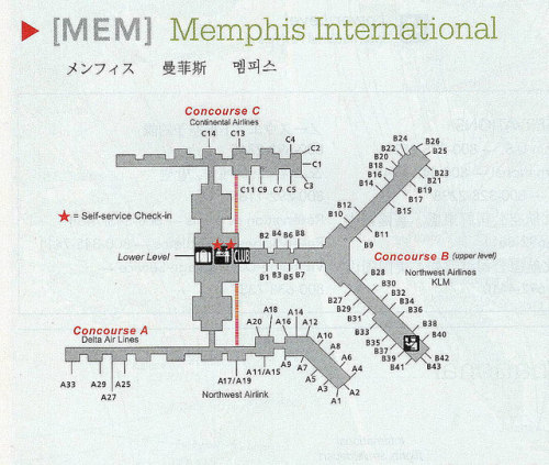 a map of the airport