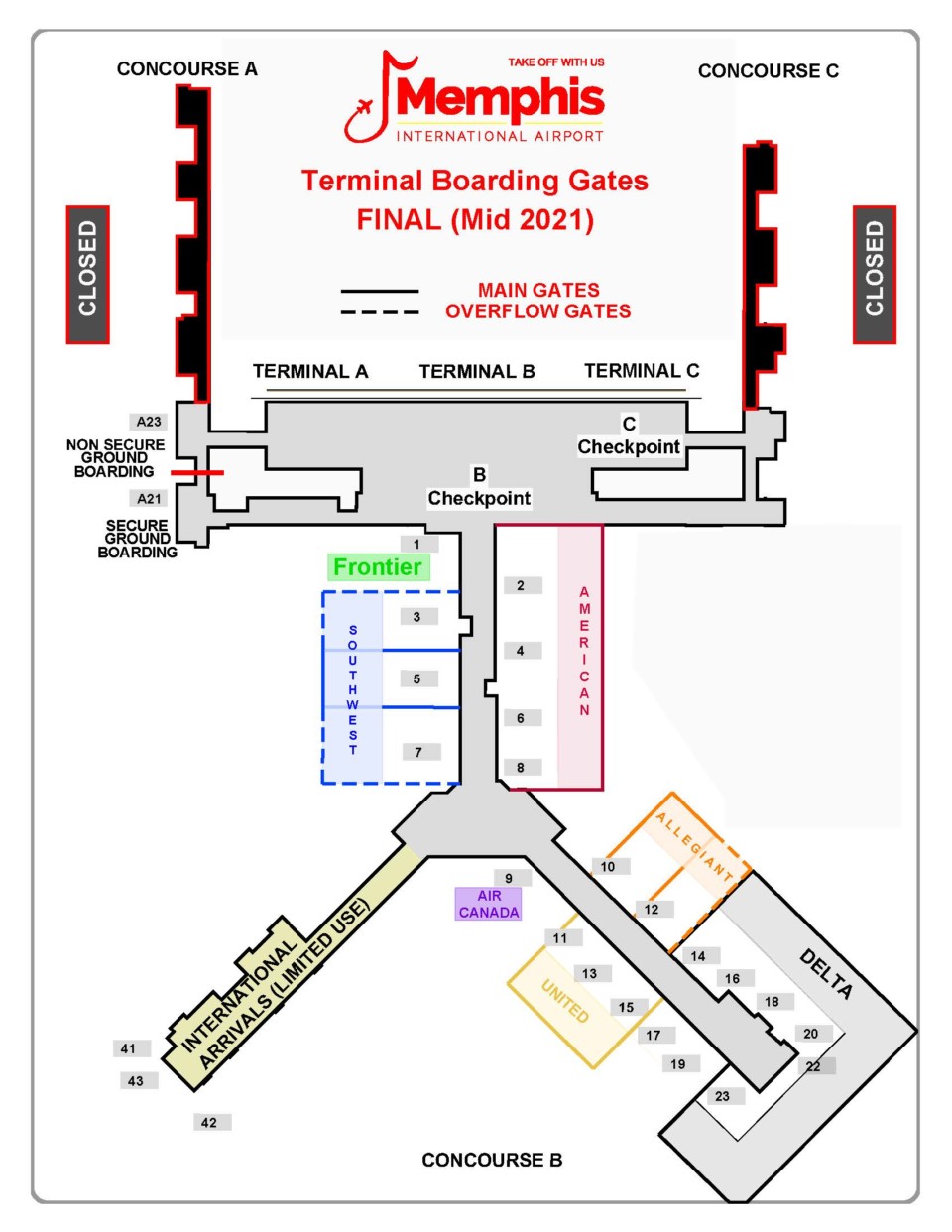 Memphis International Airport (MEM/KMEM), Arrivals, Departures & Routes