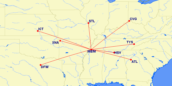 a map with red lines and points