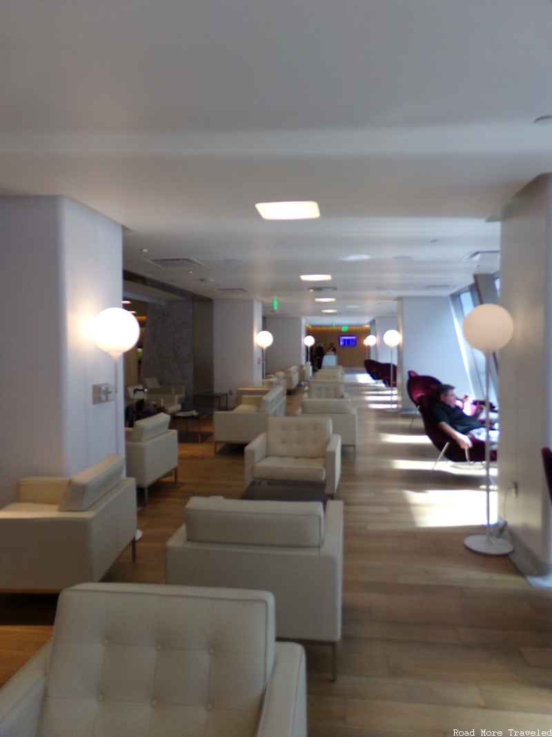 Qantas First Lounge LAX - left-side seating