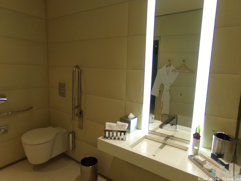 Air France La Premiére lounge - shower suite sink and toilet