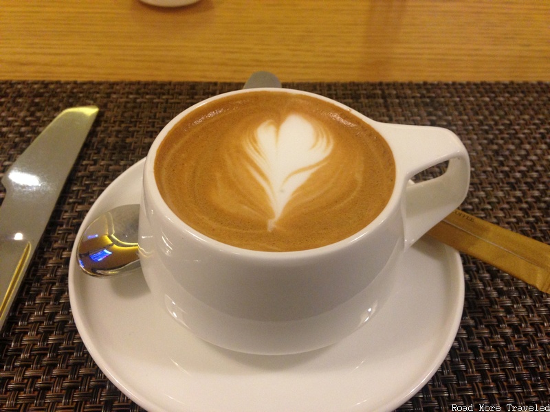 Qantas First Lounge LAX - flat white