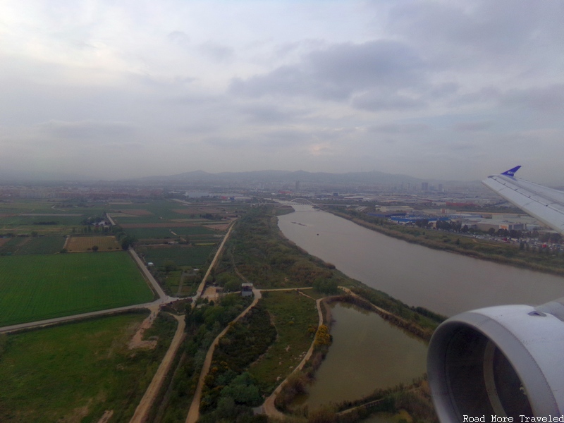 Final approach to Barcelona