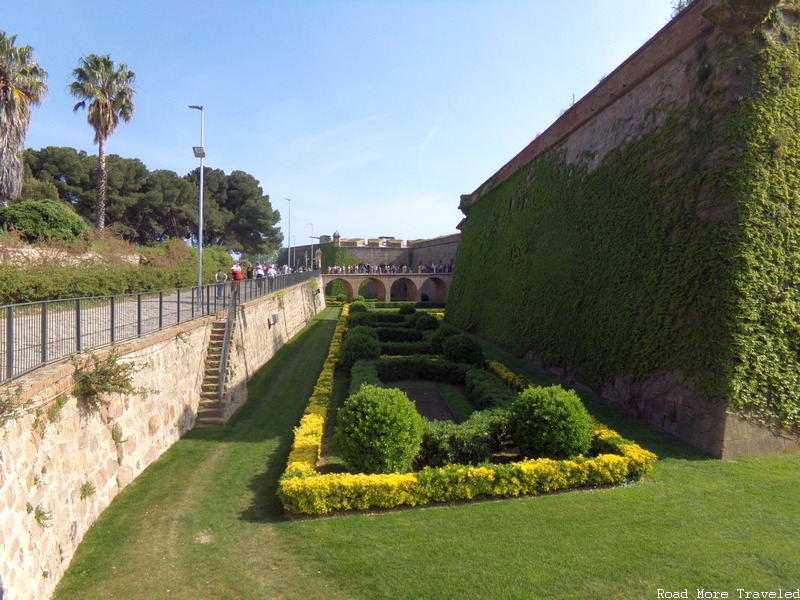 Montjuic Castle - moat garden