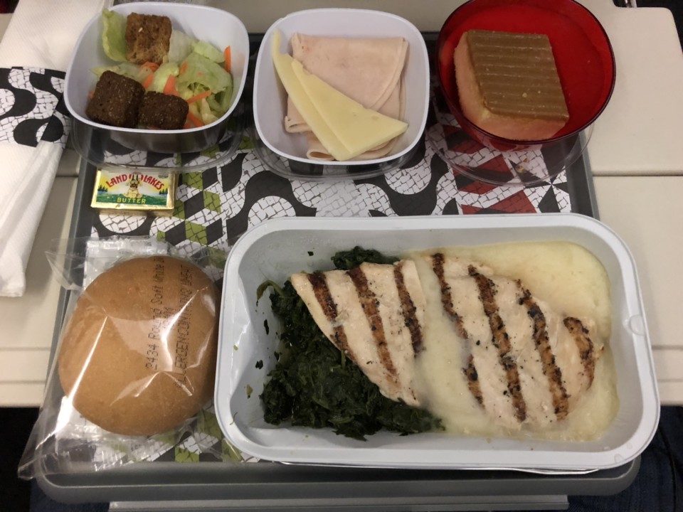 a tray of food on a tray