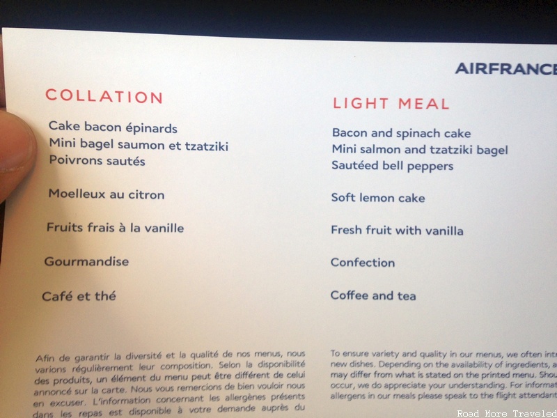 Joon Business Class - brunch menu