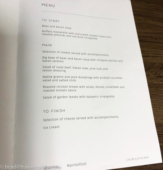 a menu on a table