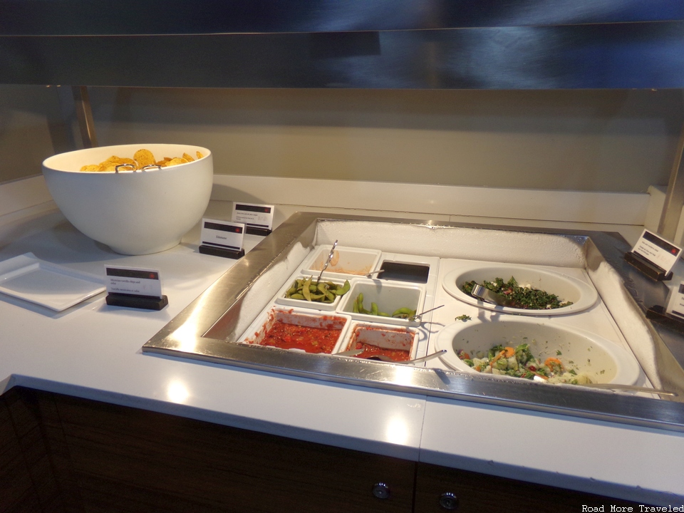 Air Canada Maple Leaf Lounge LGA - salad and chips