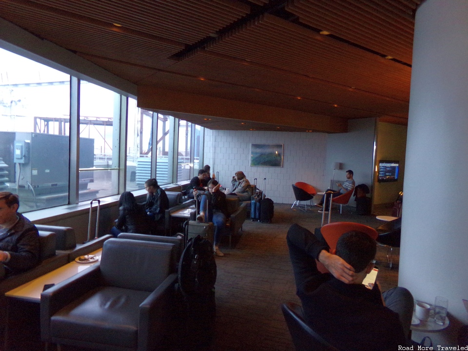 Air Canada Maple Leaf Lounge LGA - window seating