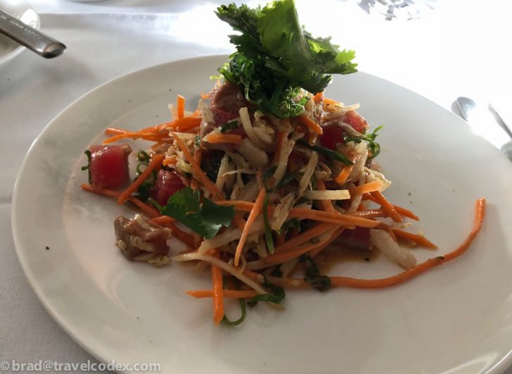 a plate of food on a table