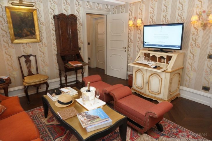 a living room with a television