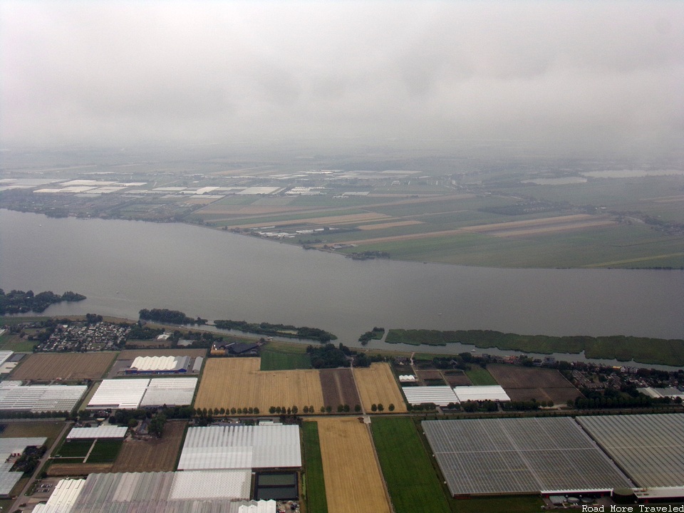 Dutch countryside after takeoff