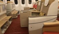 the inside of an airplane