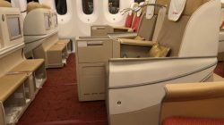 the inside of an airplane