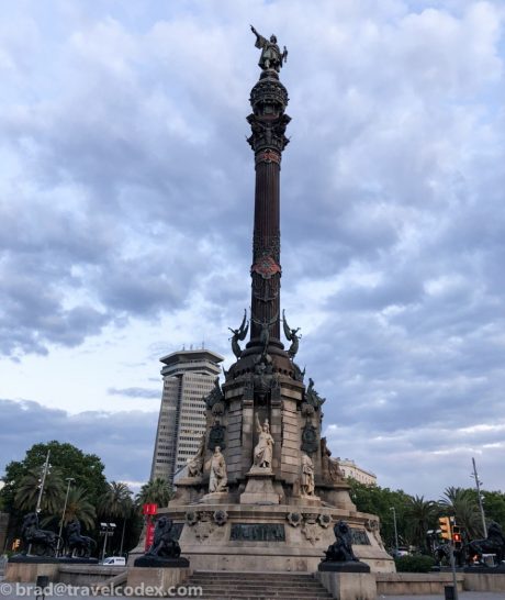 a statue on a pillar