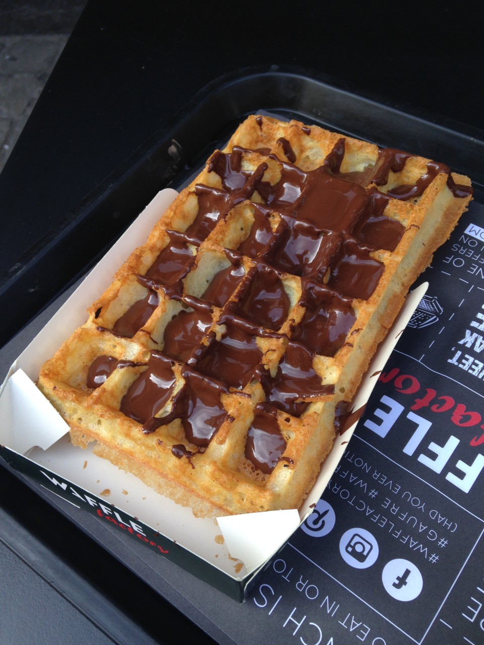 Brussels waffle with chocolate